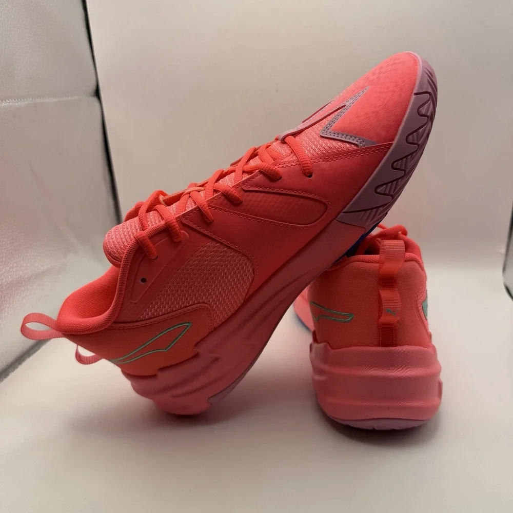 PUMA‎ Scoot Zeros Sunset Glow Pink/Blue Basketball Men's Size 11 - 310415-02